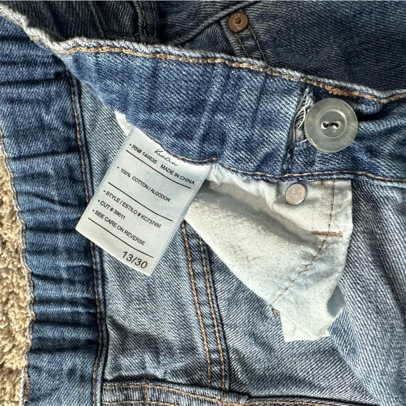 Kancan Blue Dixon Ultra High Rise 90's Boyfriend Jeans 13/30 distressed rigid - Picture 9 of 14